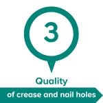 Quality 3 - crease and nail holes
